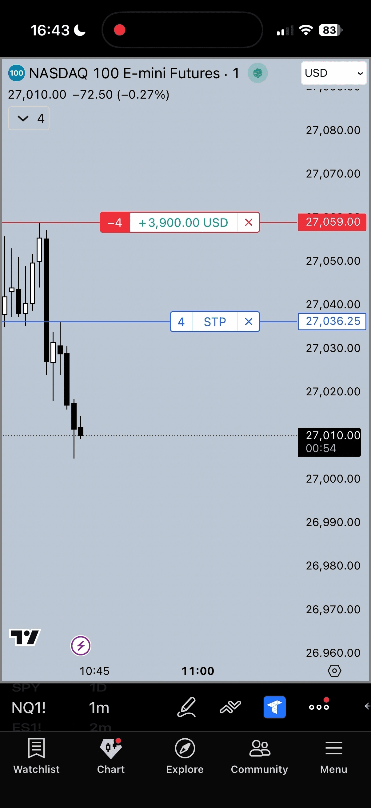 Trade screenshot