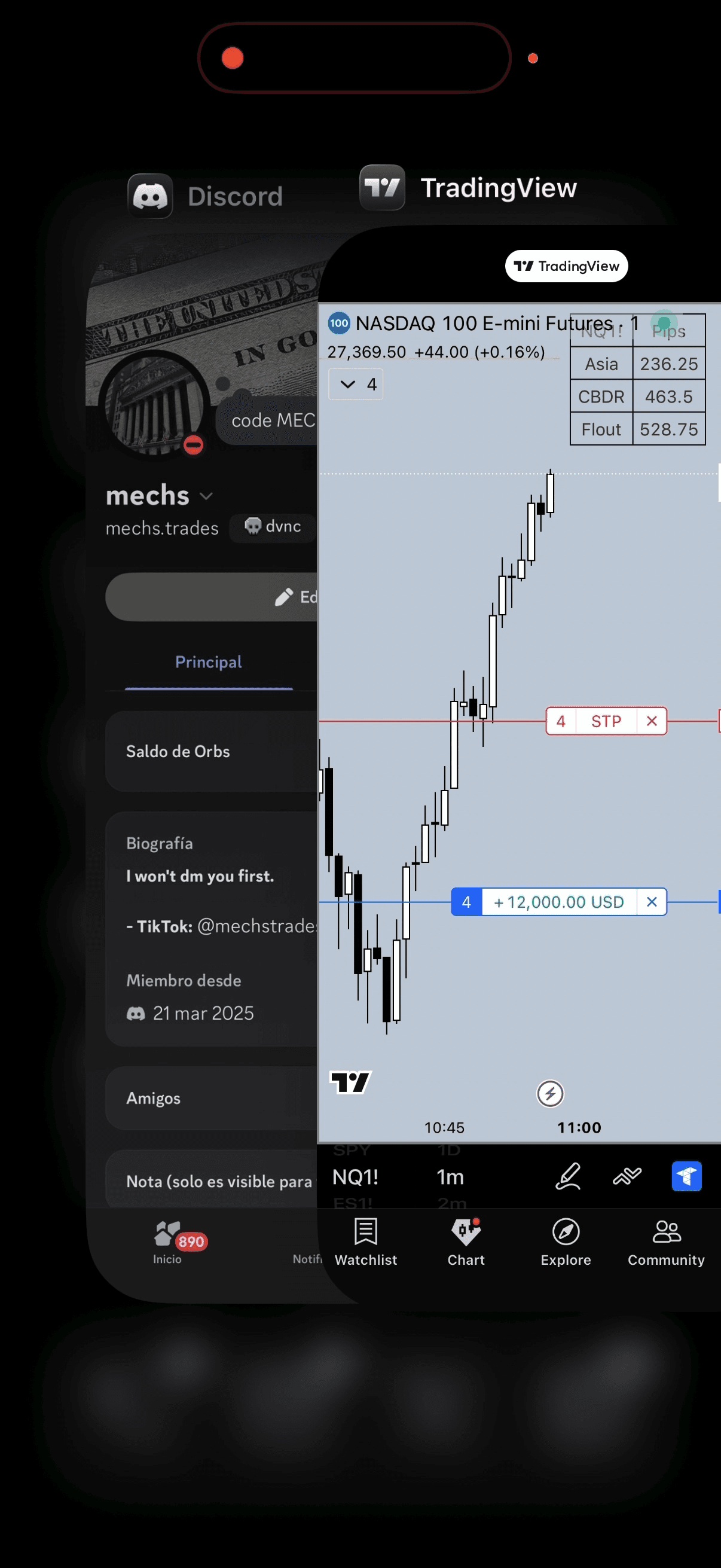 Trade screenshot