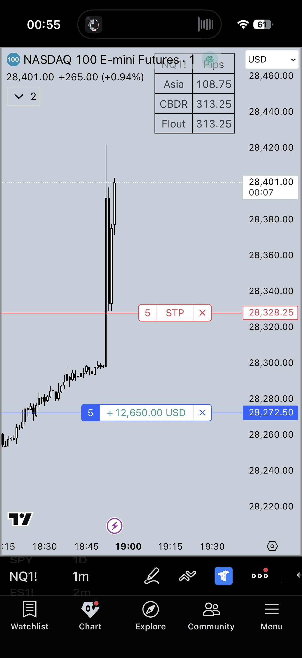Trade screenshot
