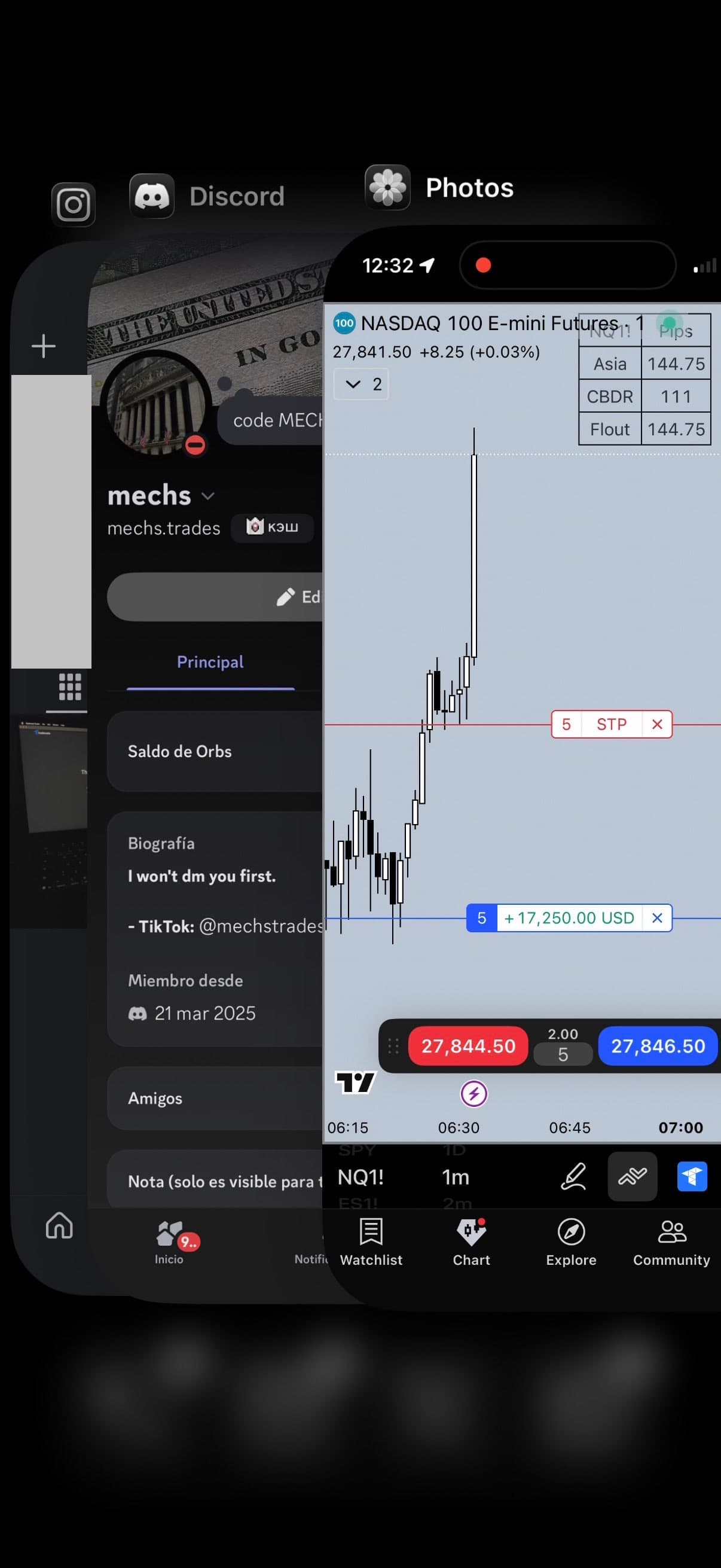 Trade screenshot